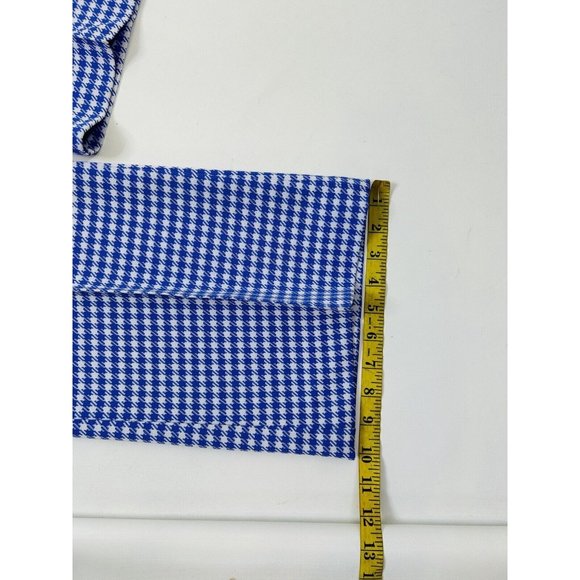 VTG 70s Houndstooth Plaid Knit High Rise Wide Leg Pants Disco - Picture 6 of 12